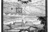 Widok zamku łowickiego, miedzioryt wg rys. E. Dahlberga z 1655 r., z dzieła S. Pufendorfa `De rebus a Carolo Gustavo gestis`, Norynberga 1698 r.
Fot. Anna Kośmider