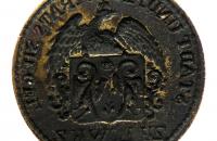 Tłok pieczętny Miasta i Magistratu Łowicza, l. 1793-1806, mosiądz.