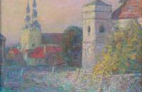 Zdzisław Pągowski, Architektura Łowicza, 1961, plótno, olej.
Fot. Anna Kośmider